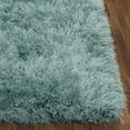 thumbnail image 3 of Well Woven Kuki Chie Glam Solid Textured Ultra-Soft Light Blue 2'3" x 7'3" Runner Two-Tone Shag Area Rug, 3 of 8