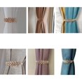 thumbnail image 4 of 2Pcs Curtain Tieback Aluminum Leaf Shaped Curtain Holdback Simple Modern Curtain Buckle Elastic Curtain Strap Decorative Drape Tie Back for Curtain Draperies Golden, 4 of 7