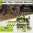 thumbnail image 7 of Power Tool Organizer Wall Mount, Heavy Duty Metal Drill Holder for Garage Storage with 5 Tiers and Hooks, 7 of 7