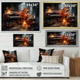 thumbnail image 4 of Designart "Fire Jazz Orange and Black Tools for Music" Music Wall Art Print, 4 of 5