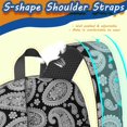 thumbnail image 5 of Paisley and Damask Black Pattern 17" Waterproof Oxford School Backpacks for Teens, S-Shape Padded Straps, for School, Travel, Hiking, Camping, 5 of 5