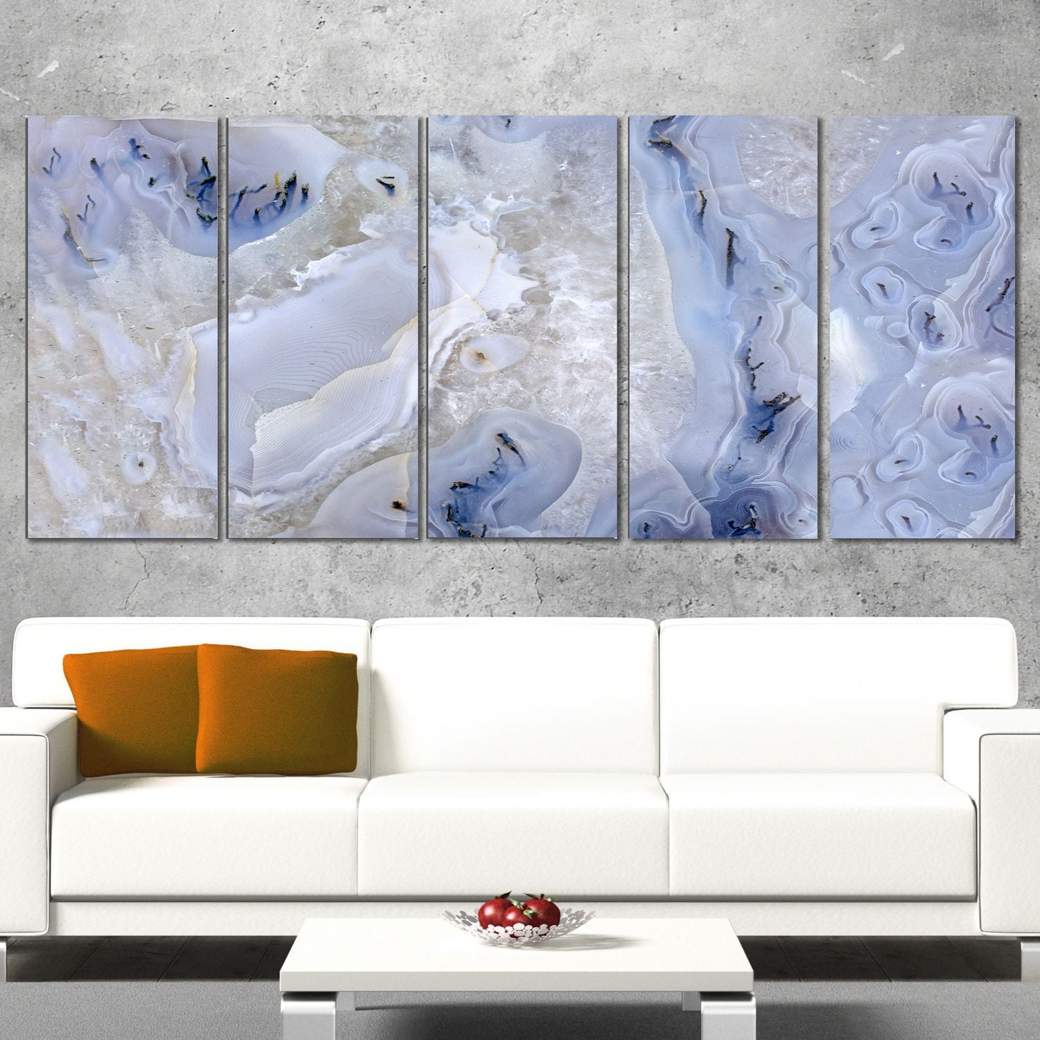 Design Art Agate Stone Background Abstract Canvas Wall Art Print