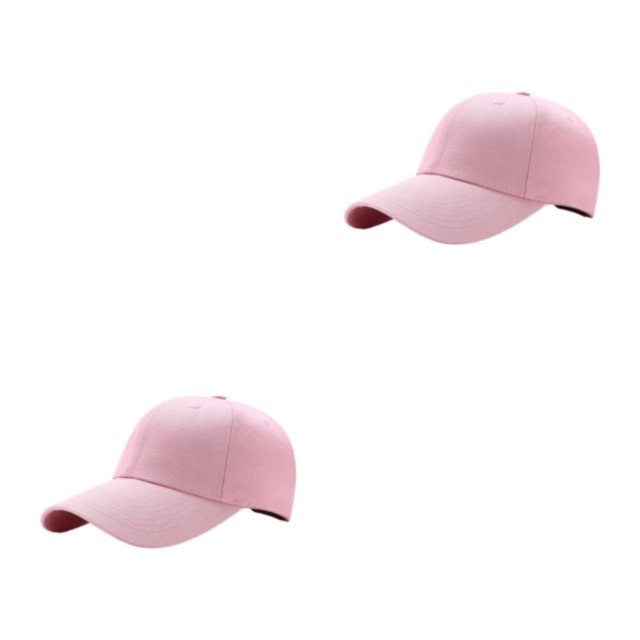 kurtrusly Sun Protection Baseball Cap Universal Size For Outdoor Adventures Universal Baseball Cap Polyester Outdoors Sun Cap pink 2Set