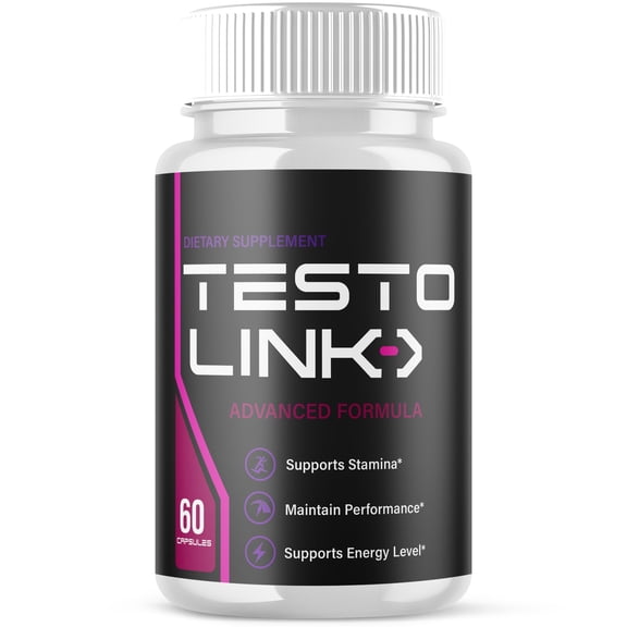 Testo Link Advanced Formula Pills All Natural Vitamin Supplement TestoLink 60 Capsules