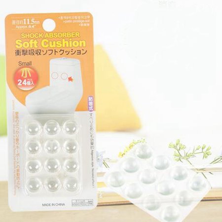 Lhcer 24pcs Set Self Adhesive Transparent Resin Bumper Pad Crash