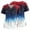 01-Deep Red, variant on Women's 4th of July Scrub Tops - 250th Anniversary USA Modern Classic Shirt with Pockets, Instrument Loop & Fade Resistant Fabric 03-Navy L