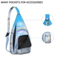 thumbnail image 2 of Stellar Navigation Sling Backpack - Star Map & Compass Print (Durable), 2 of 4