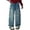 Light Blue, variant on PLHWHYQ Girls Star Rhinestone Embroidered Jeans Winter Fleece Lined Wide Leg Pants Warm Casual Trousers For Teen Girls Light Blue 6-7 Years
