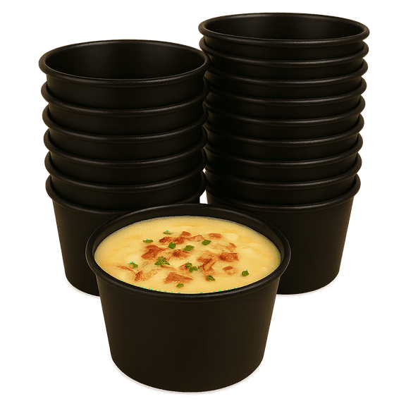 Karat 48oz Black PP Injection Molded Bowls, 300 Count