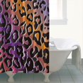 thumbnail image 4 of Purple and Orange Of Leopard Print Shower Curtain 72"x72" ,Bathroom Decorative Shower Curtains Set with 12 Hooks,Modern Waterproof Washable Shower Curtain, 4 of 6