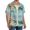 thumbnail image 2 of Kdxio Men'S Hawaiian Shirt For Men Short Sleeve Shirt Seashells On Sand Summer Casual Holiday Beach Button Down T-Shirts, 2 of 5