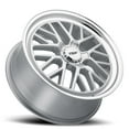 thumbnail image 1 of 18 x 8.5, 5 x 120 mm ET20 CB76.1 Hockenheim S Silver with Mirror Cut Lip Wheel, 1 of 1