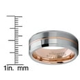 thumbnail image 4 of Metal Masters Mens Rosetone Tungsten Carbide Wedding Band Engagement Ring Comfort-Fit 8mm 7.5, 4 of 8