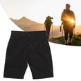 thumbnail image 2 of Pantalones cortos informales de hombre con cinturón, holgados, negros, talla L, 2 of 7