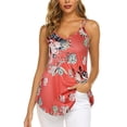 thumbnail image 1 of Blusa de mujer con escote en V y tirantes dobles, blusa suelta sin mangas para fiestas y ropa informal, elegante para el verano, 1 of 5