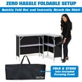 thumbnail image 6 of GoBar Portable Double Bar Table Set - Mobile Bartender Station for Events - Includes Carrying Case, 6 of 6