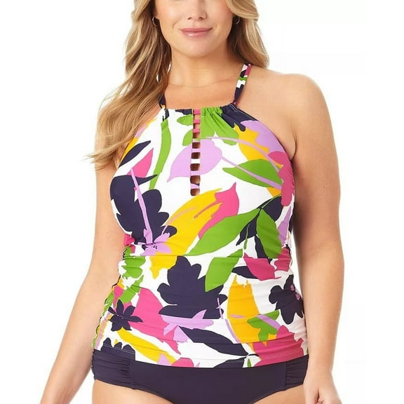 Anne Cole Plus - High Neck Tankini Swim Top