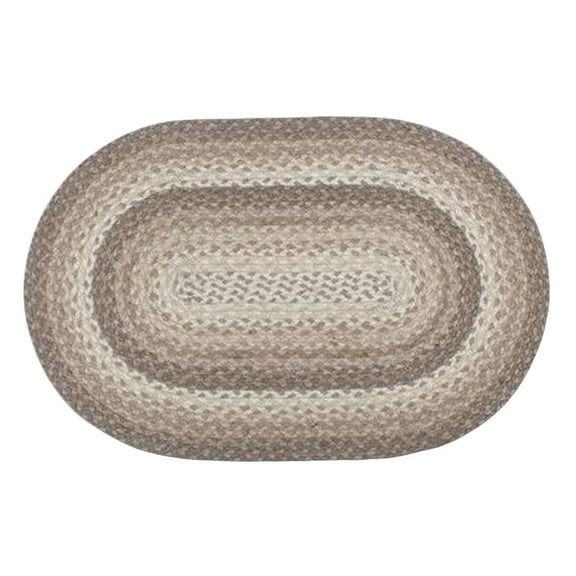 Home Indoor Decorative C-776 Natural Oval Braided Jute Rug 4'x6'