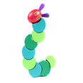 thumbnail image 2 of Block Baby Fingers Flexible Blocks Toy Wood Insects Twist The Very Hungry Caterpillars Children Anime Block Toys heqiyong toy, 2 of 2