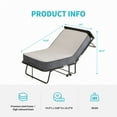 "CECER Foldable Twin Bed w/ 5"" Foam Mattress, 75""x31"", Dust Cover Included"
