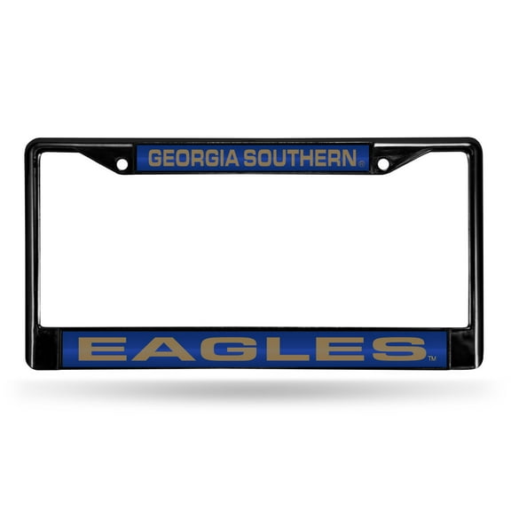 Georgia Southern University Eagles Black Metal Laser Cut License Plate Frame