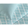 thumbnail image 4 of Ambesonne Aqua Quilted Bedspread Set 3 Pcs, Swirled Waves Ocean Theme, Queen Size, Pale Blue White, 4 of 5