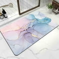 thumbnail image 2 of LSLJS Bathroom Rugs Colorful Marble Pattern 15.7 * 23.6" Rubber Backing Non-Slip Quick Dry Super Absorbent Thin Modern Style Washable Fit Under Door- Bathroom Floor, Kitchen, Tolite on Clearance, 2 of 3