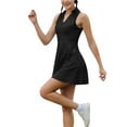 thumbnail image 3 of Two Piece Workout Outfits for Women, Sleeveless Mini Dress with Shorts Summer Athletic Tennis Dress Golf Outfit, 3 of 7