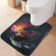 thumbnail image 2 of Yayeee Bath Rugs for Bathroom Floor Set of 2 Non Slip Fluffy Soft Absorbent Mat, Black Astronaut, 2 of 7