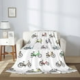 thumbnail image 2 of Throw Blanket for Couch Sofa and Bed - colorful bicycle Pattern Super Soft Cozy Funny Plush Throw Blanket, Lightweight Fuzzy Comfy Warm Flannel Blanket & Throws for All Season 80"x60", 2 of 5