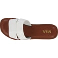 thumbnail image 4 of Women's Mia Ricky Two Band Slide White Vegan Leather 6 M, 4 of 5