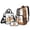 Brown - Pug Yorkshire Terrier Paw, variant on Dachshund Paw Print Clear Backpack for Girls, 3 Pcs Clear Backpack Set with Lunch Box and Pencil Case, Heavy Duty Transparent Bookbag See Through PVC School Bag