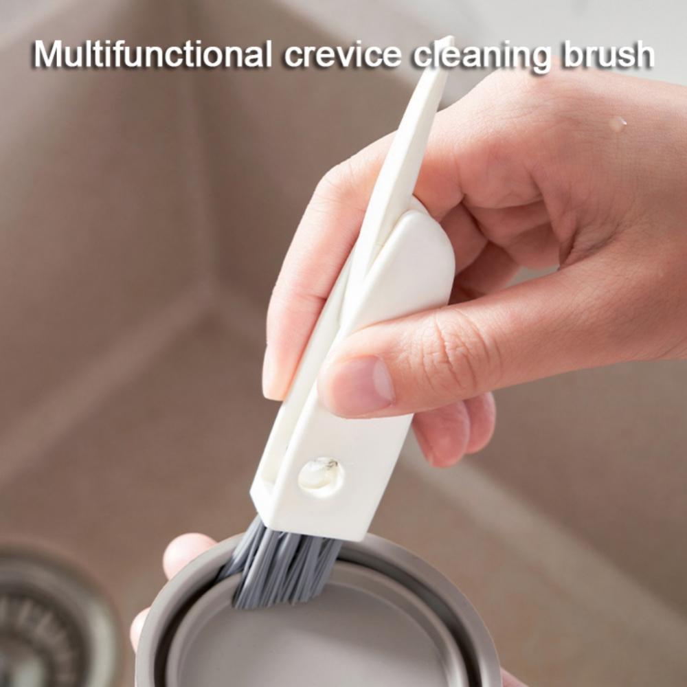 1pc Multi-functional Cleaning Brush With Bendable Cup Lid Brush Head For  Kitchen Groove Cleaning