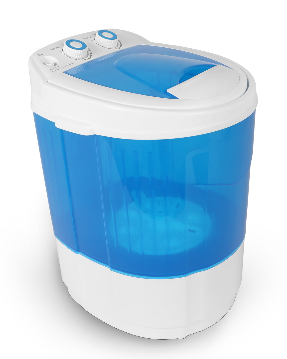 TABU Mini Portable Washing Machine with Spiner Basket, 7.7lbs Compact  Washer with Drain Hose (Blue) 
