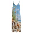 thumbnail image 3 of Seashell On The Beach Sleeveless Dress Woman Fashion Long Dresses Women's Summer Suit Dress Summer 2025 Women, 3 of 6