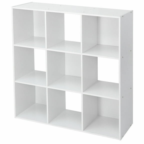 Versatile 9-Cube Storage Organizer For Bedroom Office Room White Finish