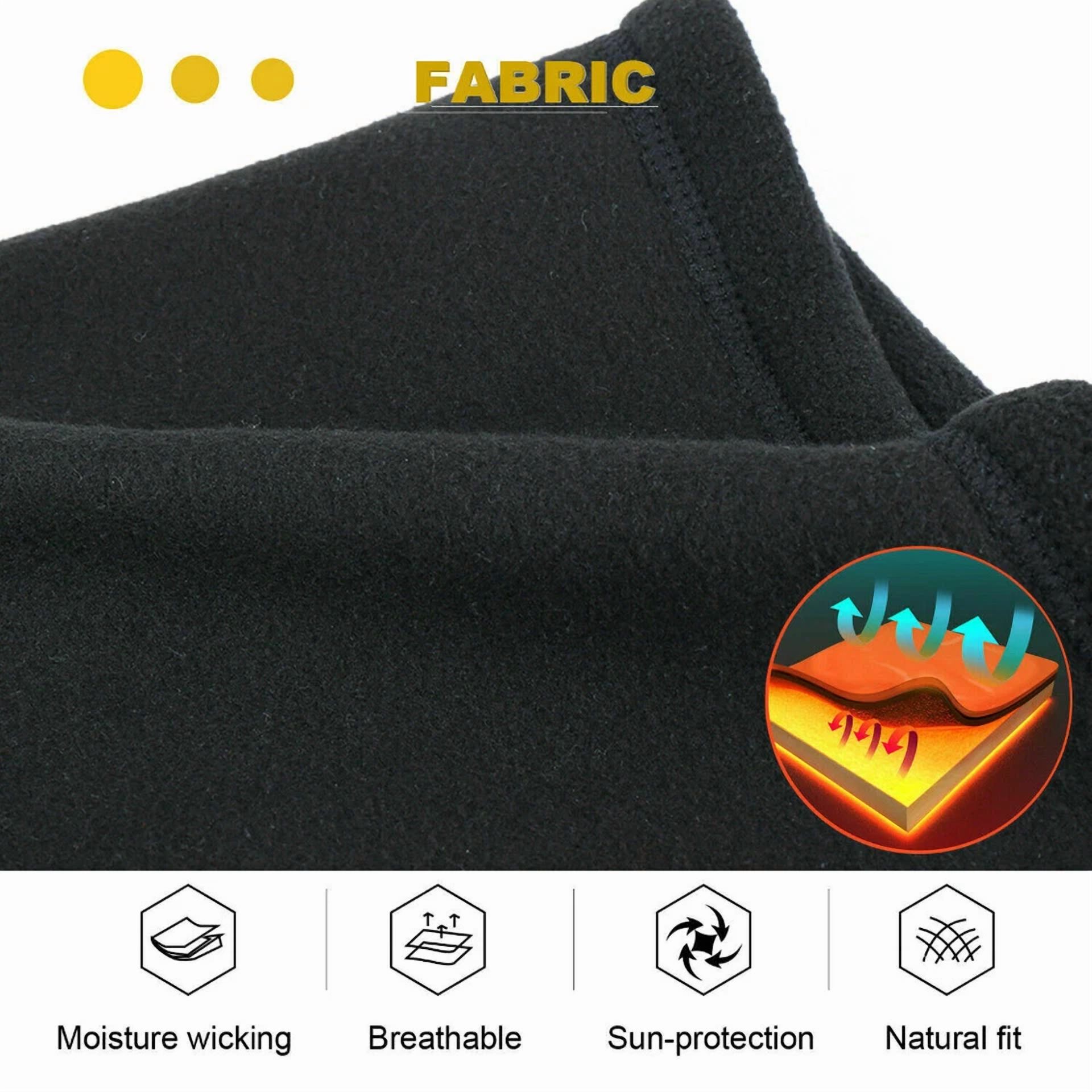 FLINT - 2Pack Neck Warmer Neck Gaiter Fleece Neck Scarf Winter Neck Cover Ski Tube Scarf