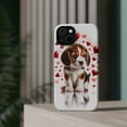 thumbnail image 4 of DistinctInk MagSafe Tough Case for Apple iPhone 15 Plus (6.7" Screen) - Valentine's Day Beagle Puppy - Lightweight Grip, 4 of 6