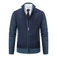 thumbnail image 4 of Dpytoraw Mens Autumn And Winter Fashion Casual Knitted Standing Neck Long Sleeve Sweater Coat, 4 of 5