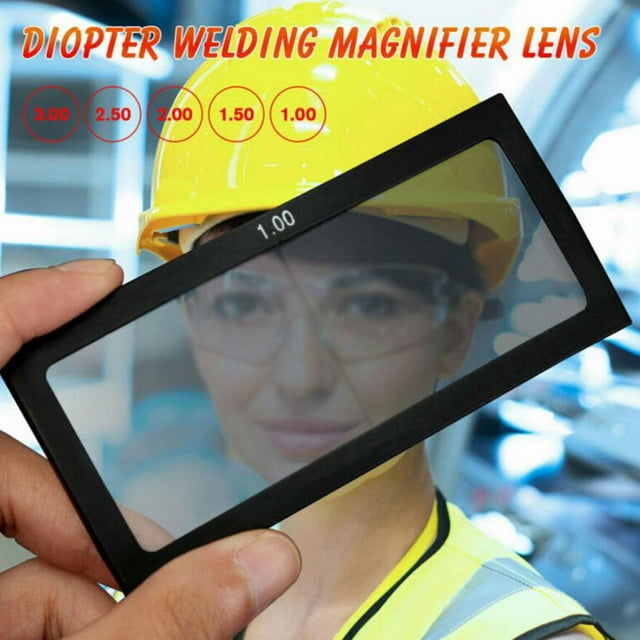 Lupa de casco de soldadura/lente tramposa, cristal, 1-3,0 dioptría, antideslumbrante de Soldadura , 1,0 tal como se describe shamjiam Lente de aumento de soldadura
