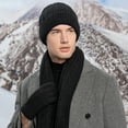 thumbnail image 3 of Winter Beanie Hat Neck Warm Scarf and Touch Screen Gloves Set for Women and Men,Knit Cap Set, 3 of 8