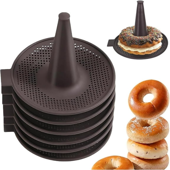Donut Pan For Baking, Brown Bagel Molds, Pastry Molds For Baking Bagel, Doughnut, Cakes - Send Goods From Local Warehouse
