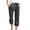 Black A, variant on VERUGU Capris Pants for Women Casual Summer Cotton Linen Pants Wide Leg Capris Lightweight Baggy Cropped Lounge Trousers Black XXL