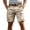 Beige, variant on CCRFTGI Mens Cargo Shorts Belt Shorts Relaxed Fit Casual Summer Hiking Shorts with Multi Pockets Light Gray S