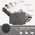thumbnail image 7 of Biuhony Electric Power Recliner Chair with USB charge for Living Room Bedroom，Gray, 7 of 7