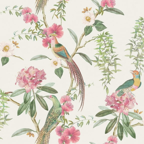 Arthouse Celine Pink Courtyard Garden Wallpaper