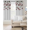 thumbnail image 2 of Red Roses Blackout Curtains for Bedroom/Living Room, Thermal Insulated Kitchen Curtains, Spring Floral Summer Botanical Weeping Grommet Darkening Window Treatment Drapes 42"x63"x2, 2 of 8