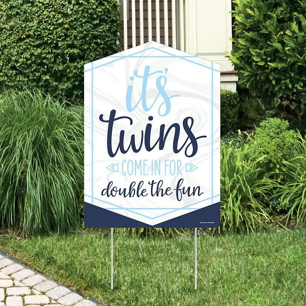 It’s Twin Boys Party Decorations Blue Twins Baby Shower