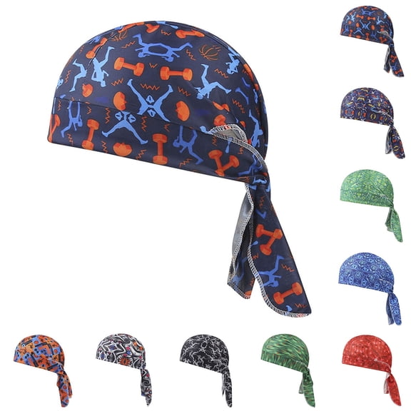 CUIYUAN Sports Headband Hat Unisex Headscarf Hat Cooling Skull Cap Helmet Liner Breathable Sweat Wicking Head Wrap Bandana Hat for Men Women Paisley Cycling Running Cap