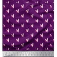 thumbnail image 1 of Soimoi Purple Moss Georgette Fabric Pink Heart Print Fabric by the Yard 42 Inch Wide, 1 of 3